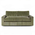2-Sitzer-Sofa mit Armlehnen, Cordbezug, 170 x 90 x 85 cm, Olivgrün