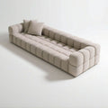 3-Sitzer-Sofa 260 x 105 x 70 cm Beige mit Polyesterbezug und Schaumstoffpolsterung