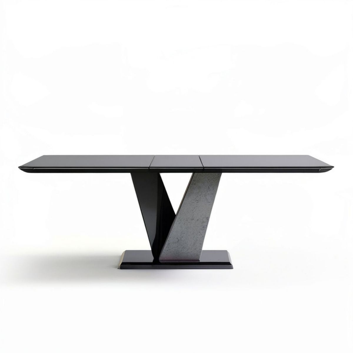 Ausziehbarer Esstisch 160–240 x 90 x 76 cm Schwarz/Grau