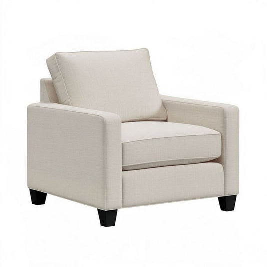 Polstersessel Creme/Schwarz, 82 x 85 x 88 cm